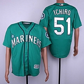 Mariners 51 Ichiro Suzuki Green Cool Base Jersey Dzhi,baseball caps,new era cap wholesale,wholesale hats